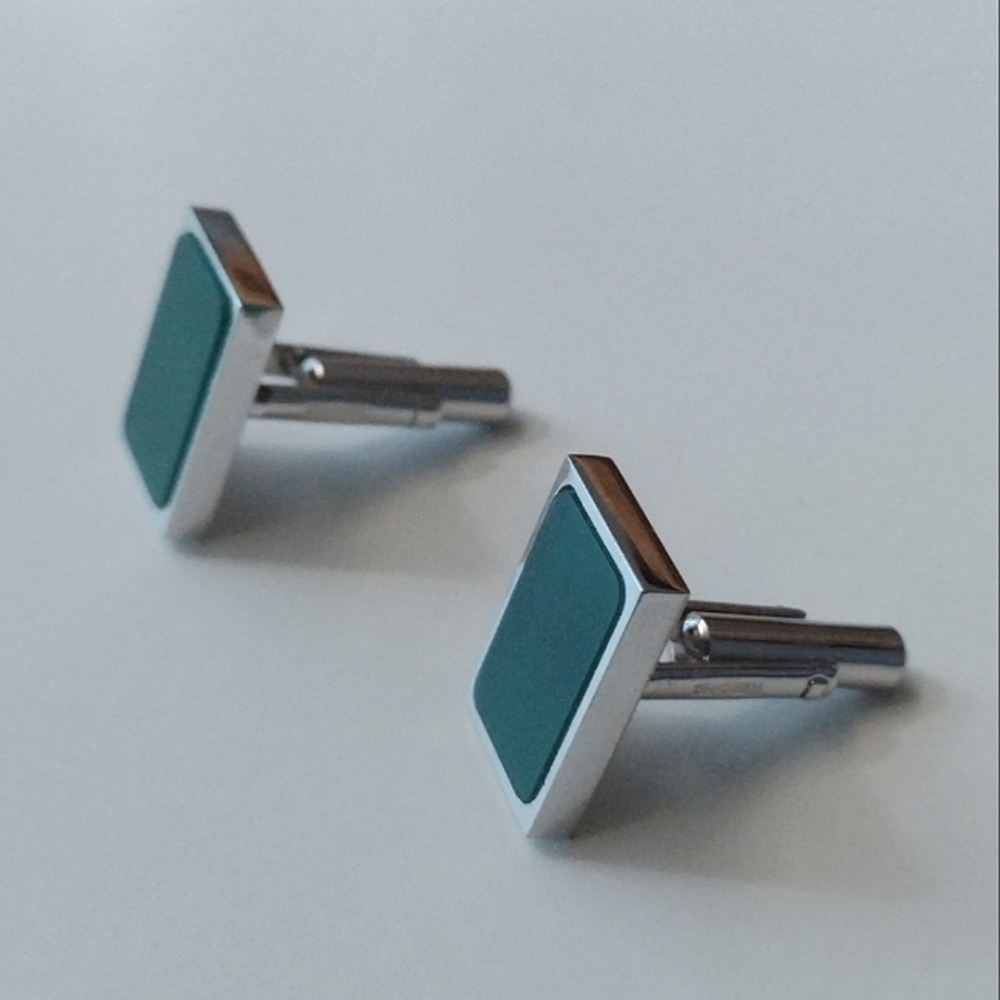 Green Men's Cuff Links